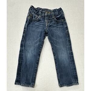 True Religion Jeans Girls Size 3 Toddler Distressed Fashion Wide Leg
